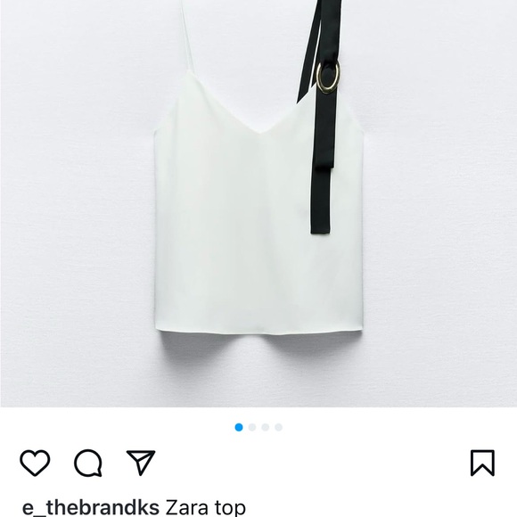 Zara White and Black Sleeveless Top - Picture 3 of 8